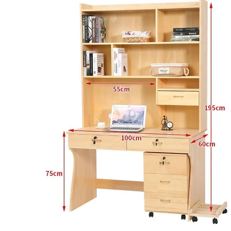 Bureau Meuble Dobravel Tafelkleed поддержка Ordinateur Портативный ретро деревянный Mesa стенд компьютерный ноутбук стол с книжным шкафом - Цвет: MODEL M