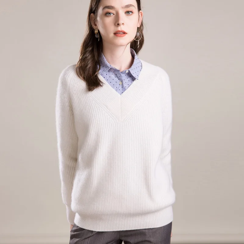  white wool cashmere turtleneck sweater mujer women Korean style pull fem me 2019 autumn winter knit
