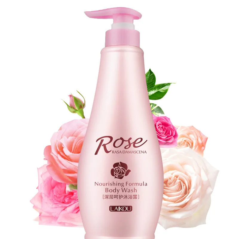 Rose Essential Oil Shower Gel Fragrant Whitening Bath Lotion Body Skin