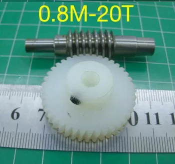 

0.8M-20T Nylon Worm Gear Steel Rod Robot Manipulator Reduction Gear Box