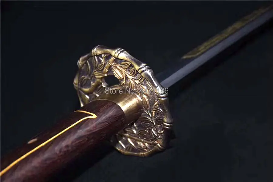 Rosewood Saya Chinese WuShu Broadsword Sword KungFu Fighting Da Dao Strong 1095Carbon Steel Sharp For Cutting Outdoors Knife