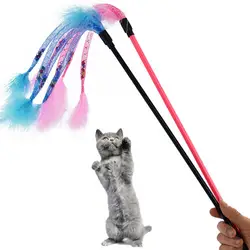 Творческий забавный кот/котенок питомец Прорезыватель перо проволока Целомудрие игрушка для питомца игрушки для котов перо Кошка