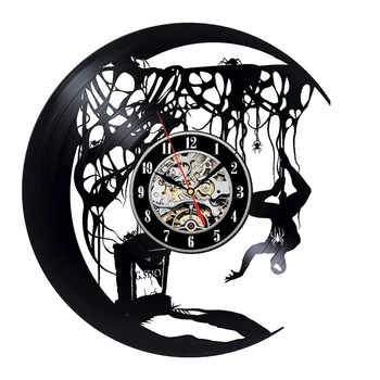 

2019 Rushed Klok Vinyl Record Wall Clock Design Decorative Kids Room Superhero Spider-man Theme Clocks Watch Home Decor Silent