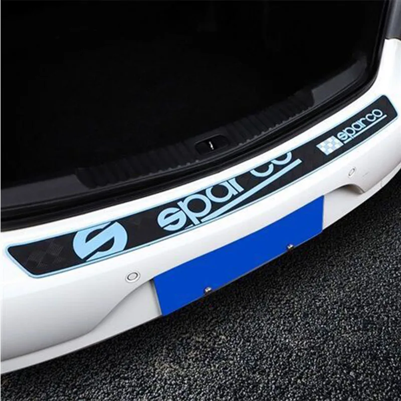 Спортивный багажник автомобиля Бампер силиконовая защитная наклейка для hyundai Creta Tucson Volkswagen VW Golf 6 7 GTI Kia Ceed Rio Sportage - Название цвета: sparco