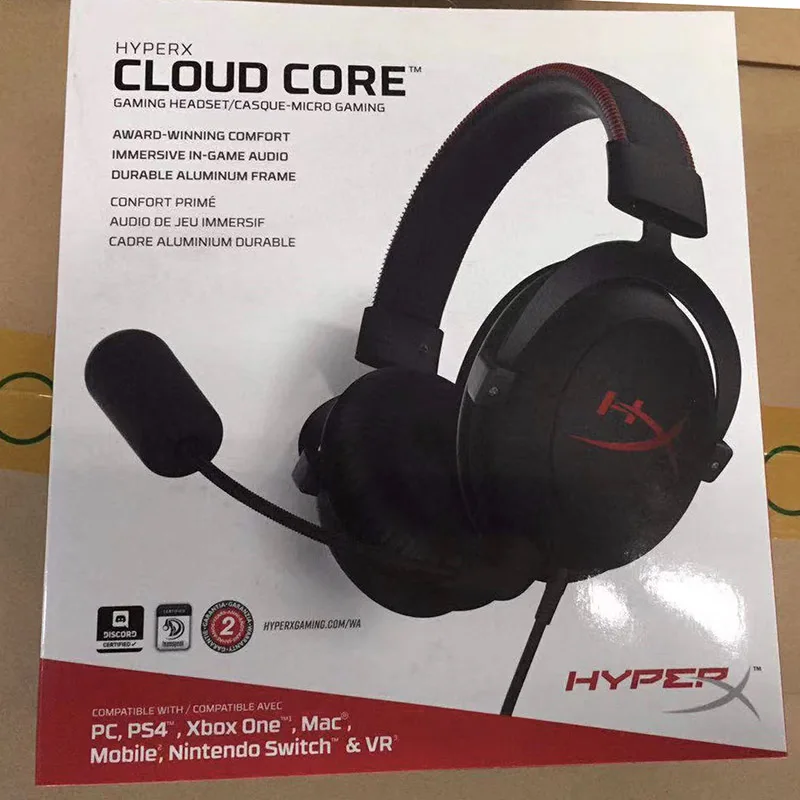 Игровая гарнитура HyperX Cloud Core alpha Golden долговечные многоплатформенные совместимые