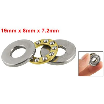

Hot Sale Practical 19mm x 8mm x 7.2mm Silver Tone Metal Ball Thrust Bearing