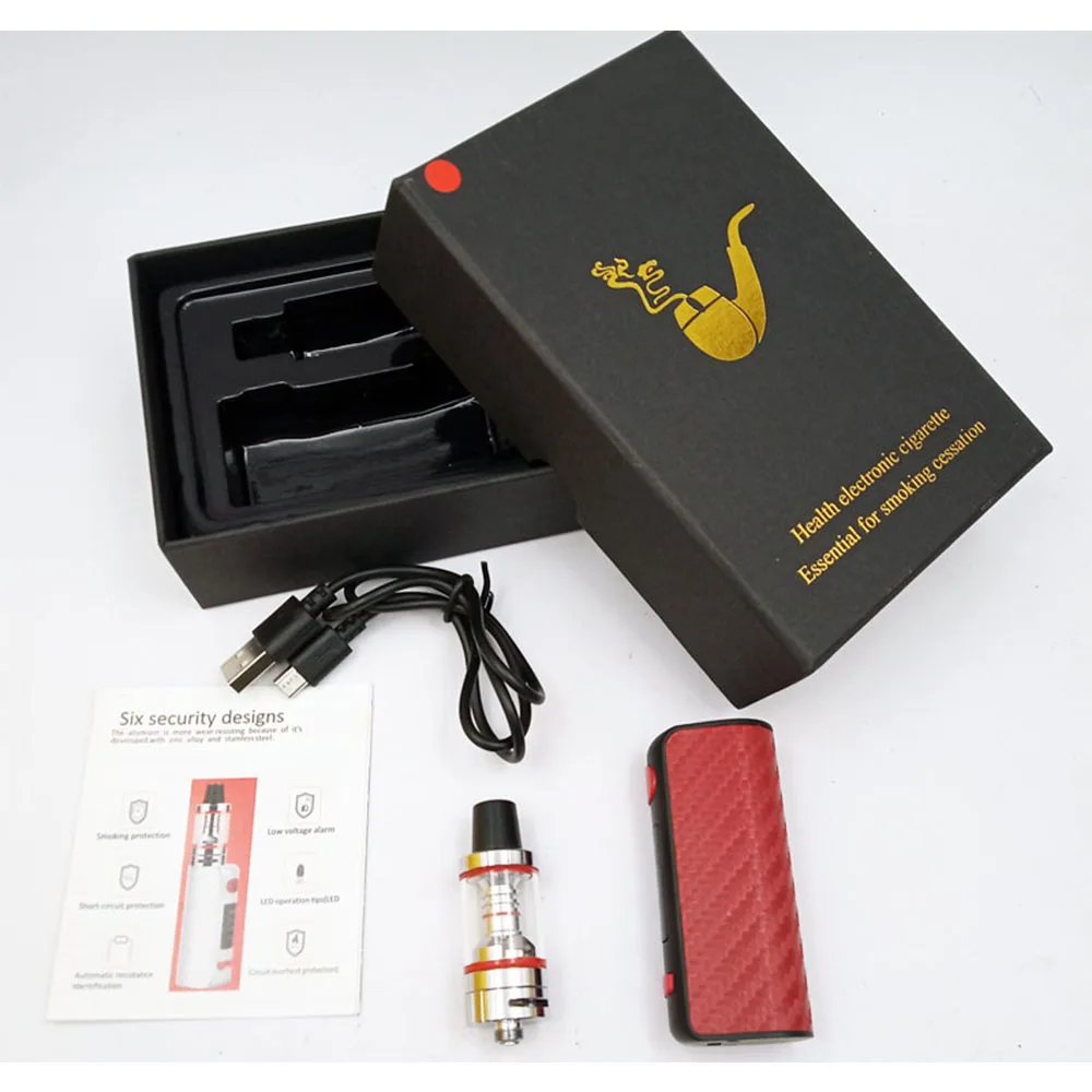 Электронная сигарета мини 80 Вт регулируемый vape мод коробка комплект 1600 мАч 0.35ohm батарея 2,5 мл бак электронная сигарета большой распылитель дыма