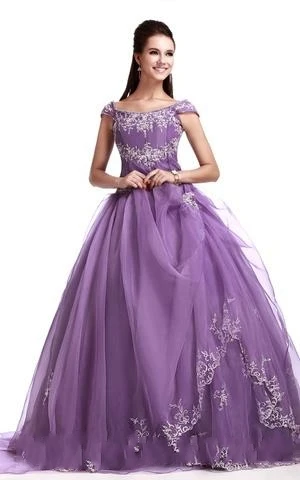 purple gown for debut
