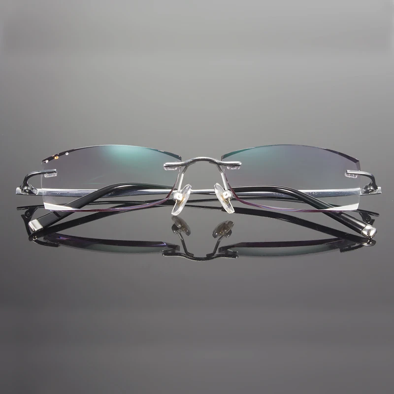 Для мужчин очки высокое качество Diamond для обрезки очки без оправы рецептурная оптика очки Рамка для мужчины очки