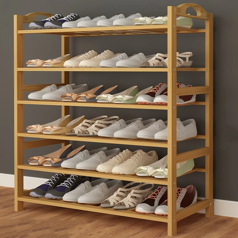 Zapatero de madera de bambú, estante organizador de soporte de planta, estante de almacenamiento para el hogar, organizador para baño y cocina| | - AliExpress