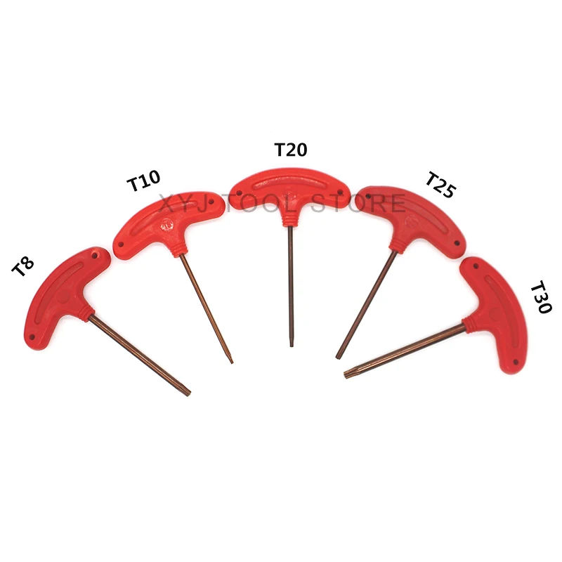 

5PCS T Type T8 T10 T20 T25 T30 Torx Key Wrench Spanner for CNC Tools Holder Torx Screw