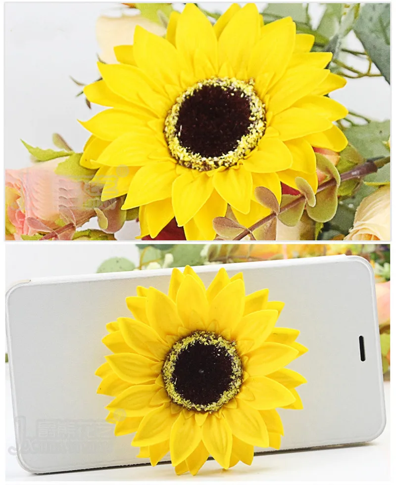 sunflower artificial flowers for wedding Soap Flower Head home decoration accessories Collocation Flower Shop Supplies JX011 (2)