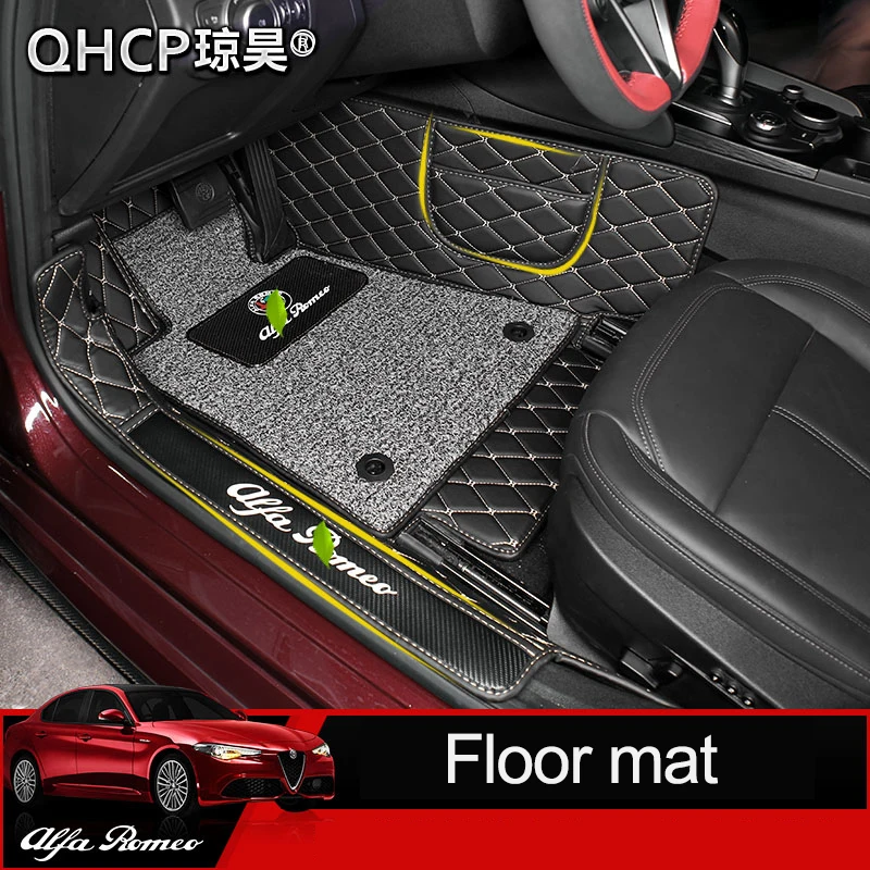 QHCP автомобильные коврики для Alfa Romeo Giulia автомобильный Стайлинг ковер микрофибра