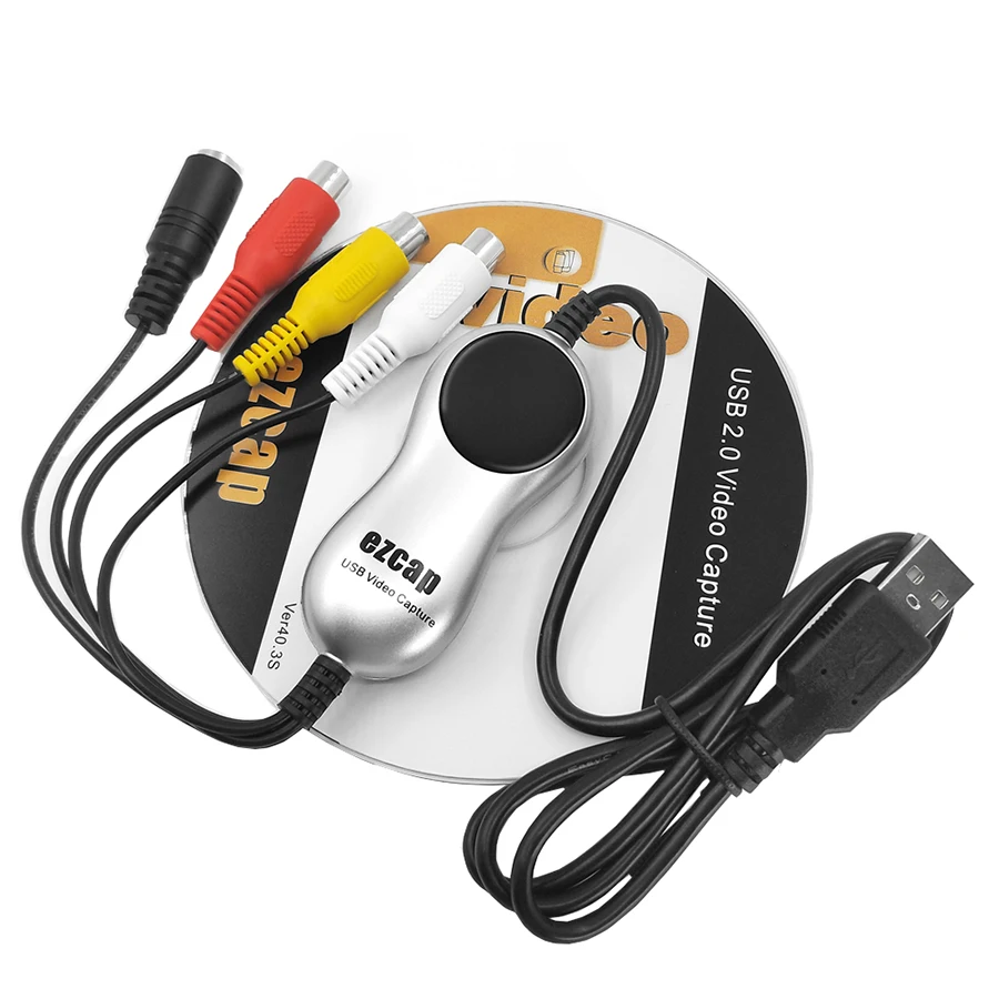 USB 2.0 비디오 캡처 어댑터, 게임 TV 박스 레코더, 아날로그 비디오 오디오-디지털 포맷 지원, 윈도우 7, 8/10