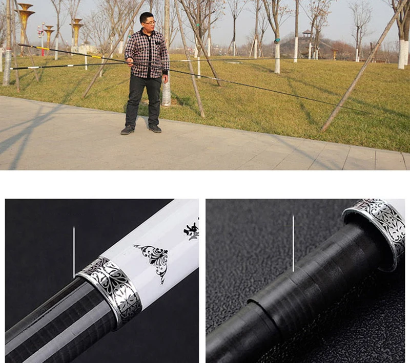 2.7M-9.0M Telescopic Fishing Rod High Carbon Fishing Rod Portable Ultra-light Pole Super Hard 28 Tonal Carp Stream Rod GAN031