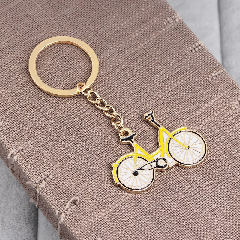 Yellow Color Sharing Mobile Bike Bicycle Keychain Keyring Key Chain
