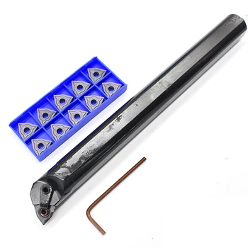 

1PCS S25S MWLNR08 + 10PCS WNMG080404 WNMG080408 WNMG080412 CNC Tool Carbide Insert Tool Holder Lathe Turning Blade