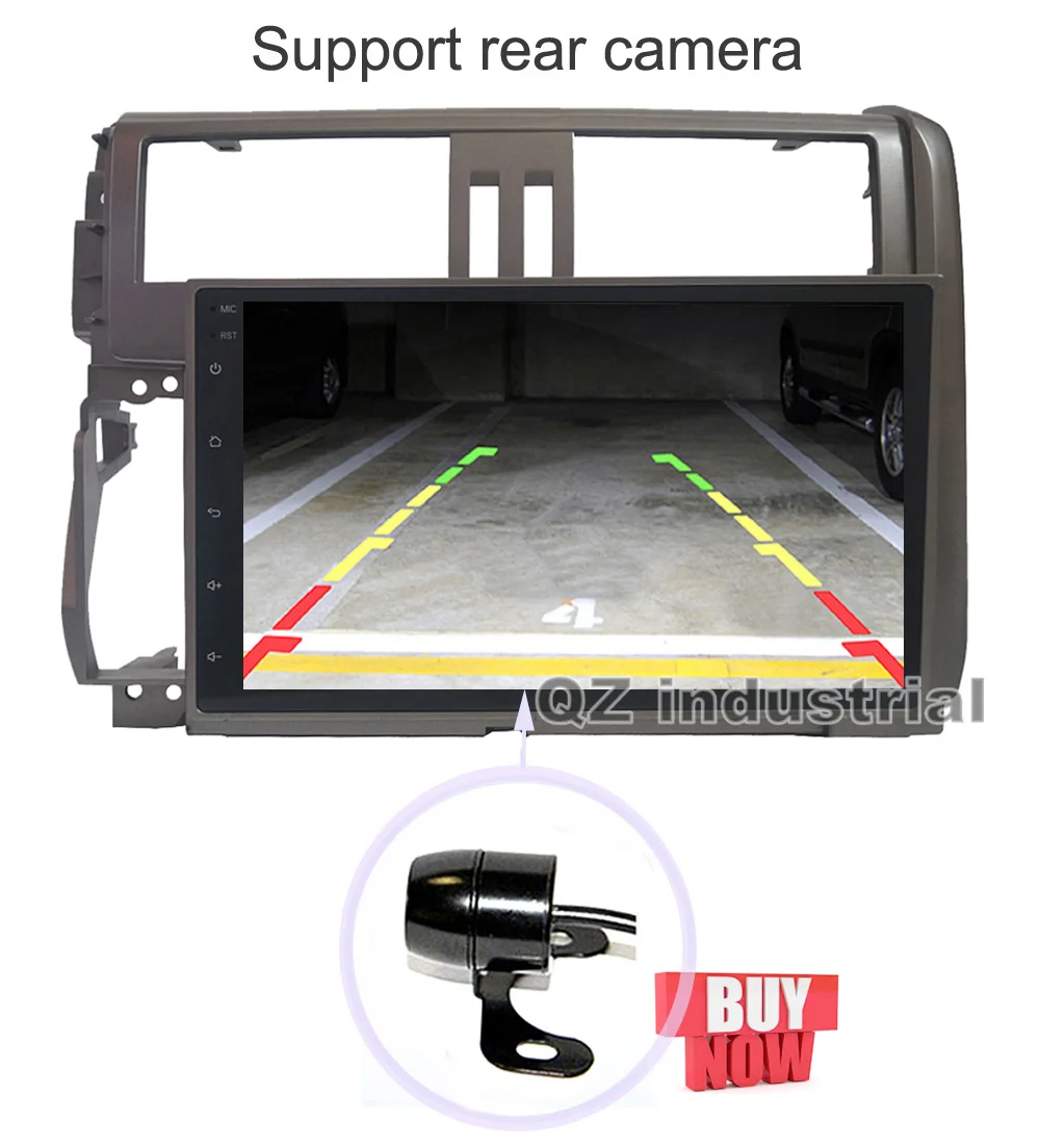 Excellent QZ industrial HD 9" Android 8.1 T8 Car DVD player for Toyota Prado Land Cruiser 150 2010-2013 with 3G 4G GPS BT WIFI Radio Navi 15