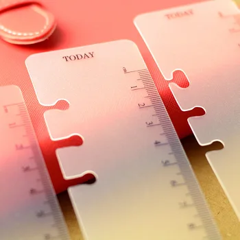 

1pcs 6 Hole binder A5/A6/A7 double-sided matte PP plastic ruler 60 wire