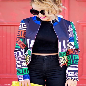 

Vogue Ladies Long Sleeve Jackets Women Autumn Winter Coats streetwear Vintage Element Fashion Female Girls Short Jacket Outwear