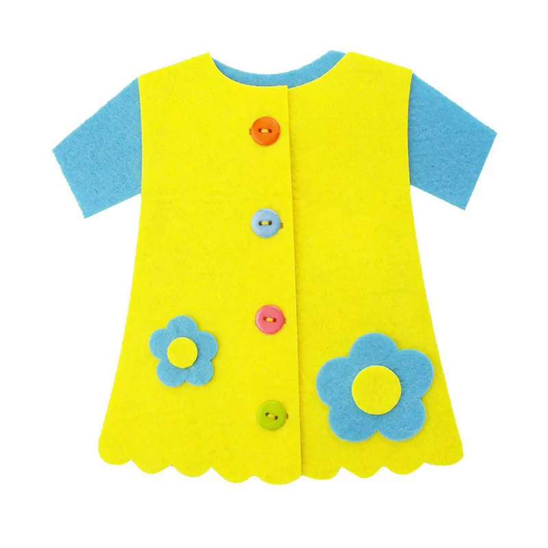  Felt Clothes Style for Kids Use Zipper/Learning Buckle Button Kindergarten Teaching Toys Intellectu - 32872831637