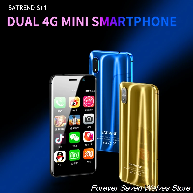 

Small 4G Mini Smartphone S11 Android 7.1 CellPhone MTK6739 WiFi Dual SIM 3.2Inch Mobile Phone GPS Bluetooth