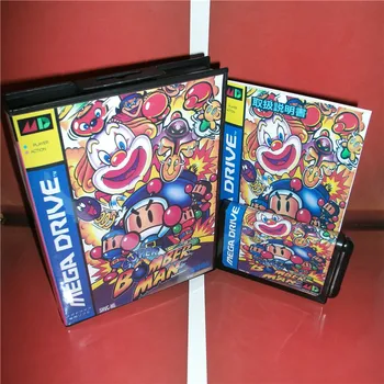 

Bomber Man Japan Cover with box and manual For Sega Megadrive Genesis Video Game Console 16 bit MD card
