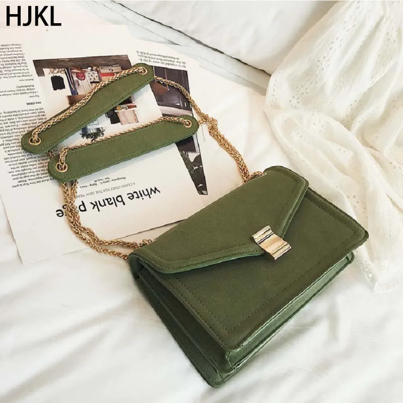 

HJKL 2020 New Women's Bag High Quality Matte PU Leather Women's Designer Handbag Chain Retro One Shoulder Fashion Messenger Bag