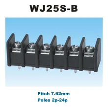 

20Pcs Pitch 7.62mm Barrier Screw PCB Terminal Block Straight Pin 2P 3P 4P 5P 6P Morsettiera Connectors Bornier 300V 15A 14AWG