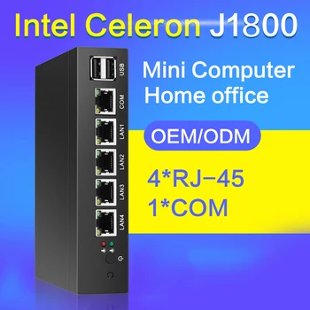 Fanless Mini PC 4 Lan Ethernet NIC Celeron J1800 Dual Core 2.41GHz Router Pfsense