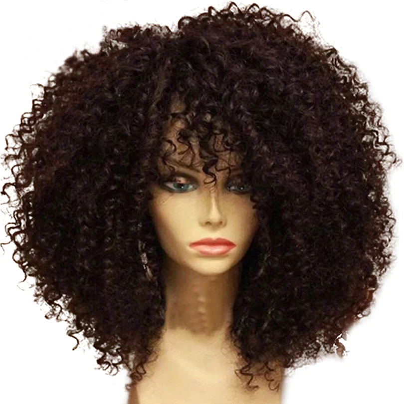 

Simebeaut Short Bob Lace Front Human Hair Wigs Afro Kinky Curly Brazilian Remy Hair Wigs Bleached Knots With PrePlucked Full End