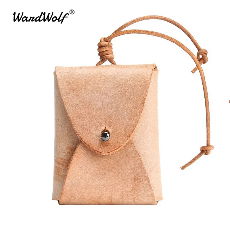 

WardWolf Genuine Leather Men Women Casual Solid Wallets Cute Coin Purse Small Bag With More Money Dollar Minimalist Coin Wallet