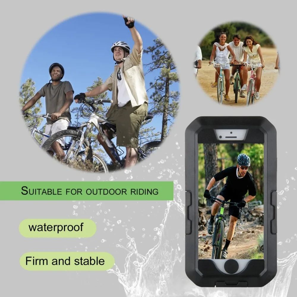 

10 Pcs Black Outdoor Cycling Phone Support Waterproof Phone Case Diving Case For iPhone 6/6S Plus
