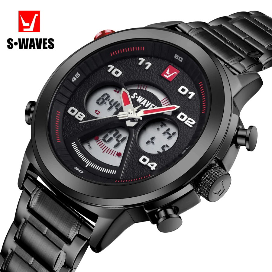 

2019 New Watches Men Top Luxury Brand Quarzt Led Waterproof Multifunction Stainless Steel Wristwatch Male Relogio Masculino