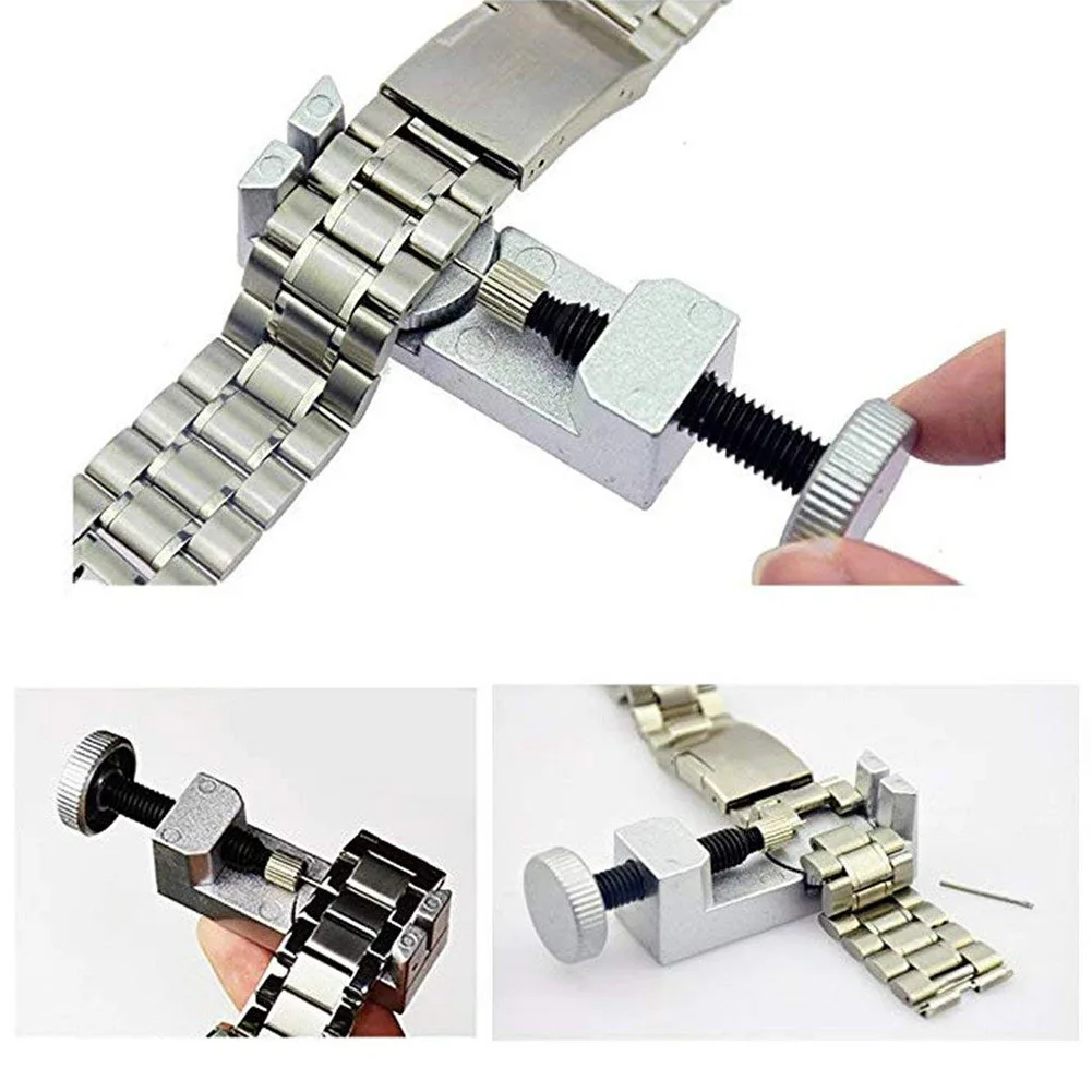 Watch Band Tool Kit Watch Link Remover Spring Bar Set Watches Band Repair Replacement CLH8in