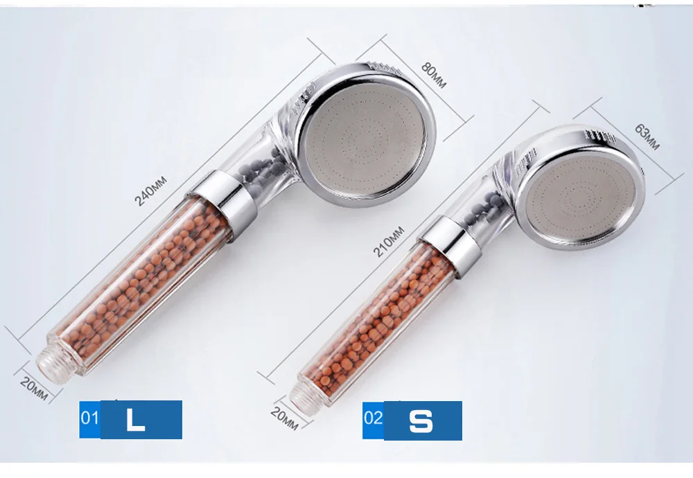 Water Saving Shower Head Anion SPA Filtration Handheld Nozzle