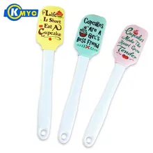 KMYC силиконовая лопаточка печатные узоры очистки смешивания скребок для масла помадка шпатель для торта выпечки аксессуары