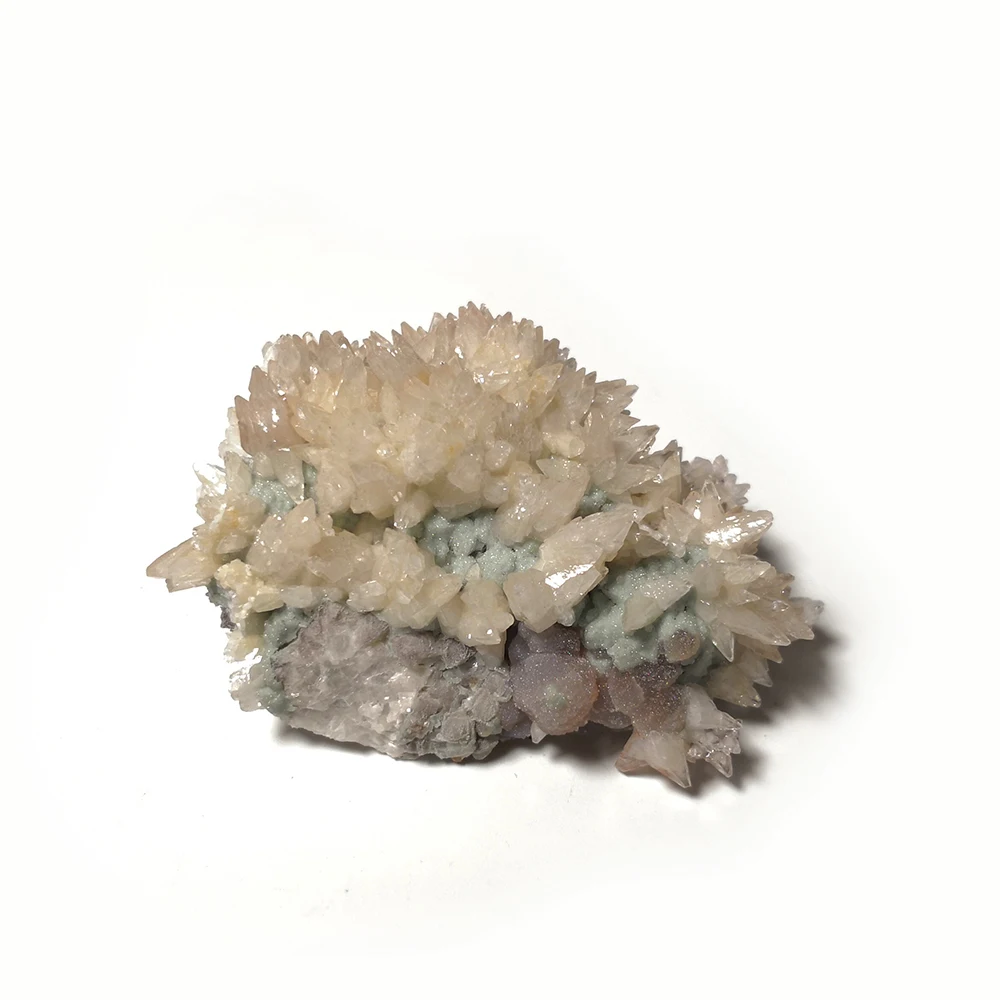 

108g NATURAL Stones and Minerals purple Fluorite White Calcite quartz crystal RARE ORE UNIQUE SPECIMENS A10-59