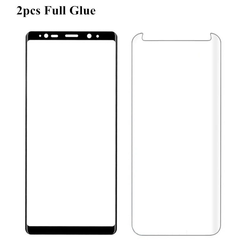 

2pcs Full Glue Tempered Glass Screen Protector For Samsung Galaxy S10 Plus S8 S9 Note 8 9 3D Adhesive Glass Screen Protector