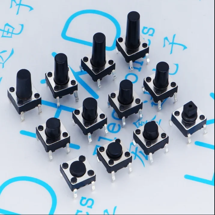 6mm*6mm*4.3/5/6/7/8/9/10mm Button Switch SMD Miniature/Mini/Small Pack of 20 