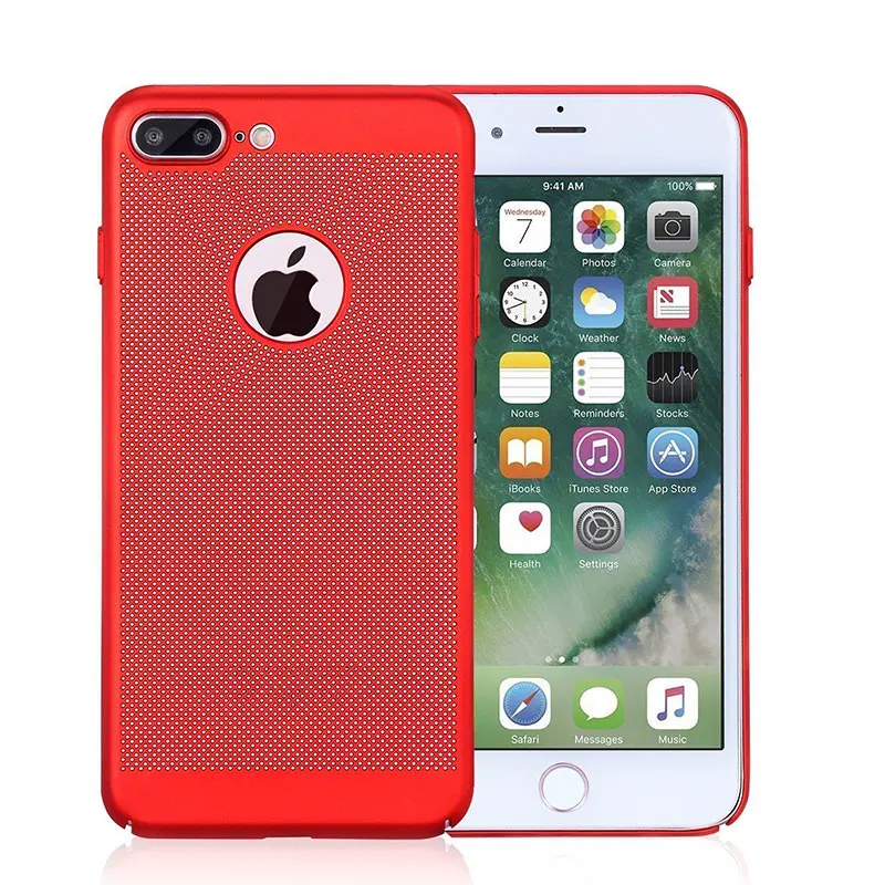 Ascromy For iPhone 7 Plus Case Breathe Heat Radiation Protective Matte Case Cover For iPhone X 8 6 6S 5 5S SE Phone Accessories (7)