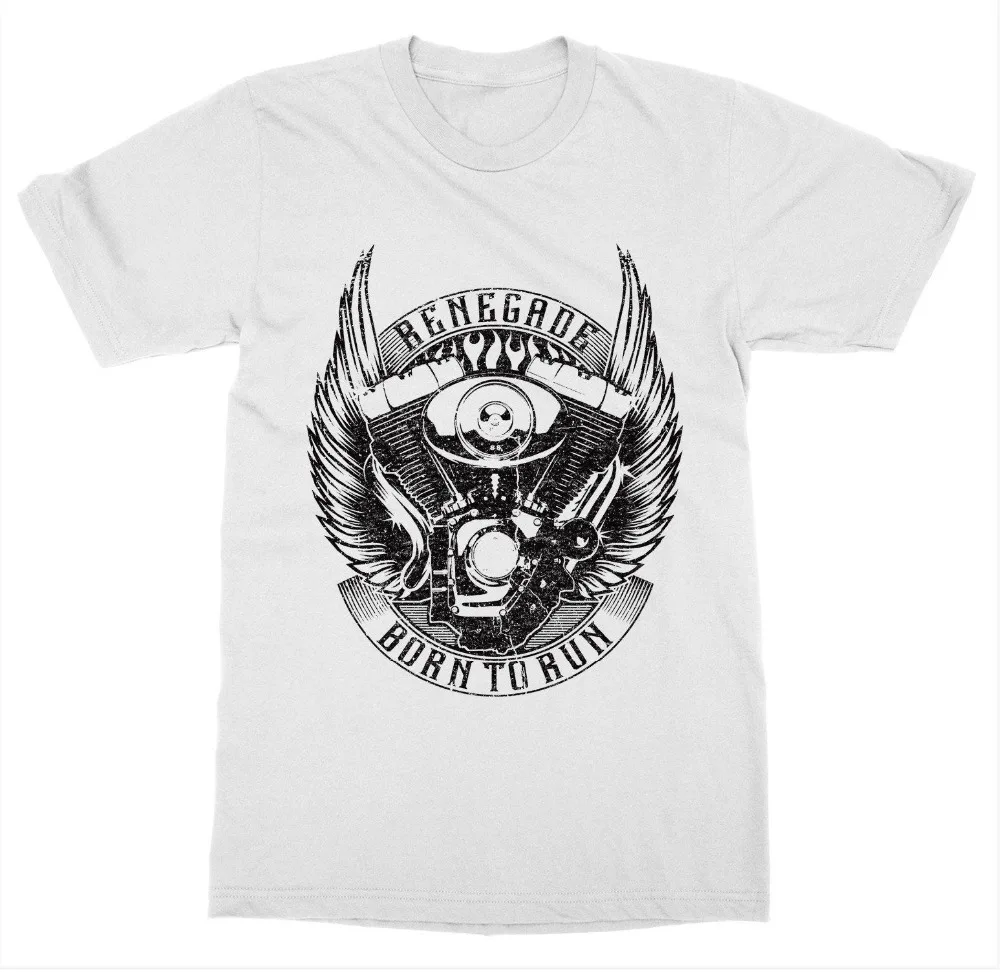

Hot Sale Men T Shirt Fashion Renegade T-Shirt Ride or Die Vintage Motorcycle Club Gear Race Bike Shop Wing Summer O-Neck Tops