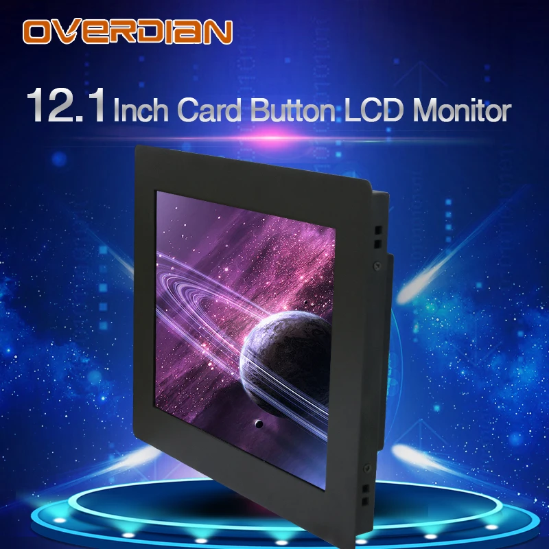 

12inch/12.1inch LcdMonitorVga/Hdmi/Av/Bnc/Usb Interface Metal Shell Card Buckle Type Installation Industrial Control Lcd Display
