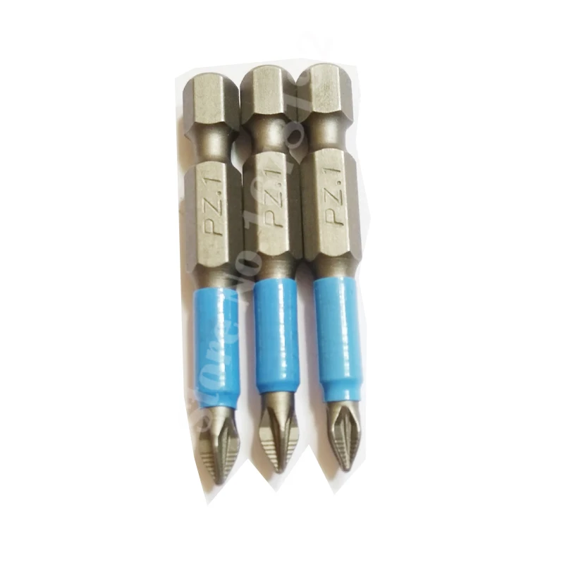 

3pcs Magnetic Pozidriv Pozi PZ1 Screwdriver Bit Set Anti Slip Electric Screwdriver Power Tools 50mm Longth
