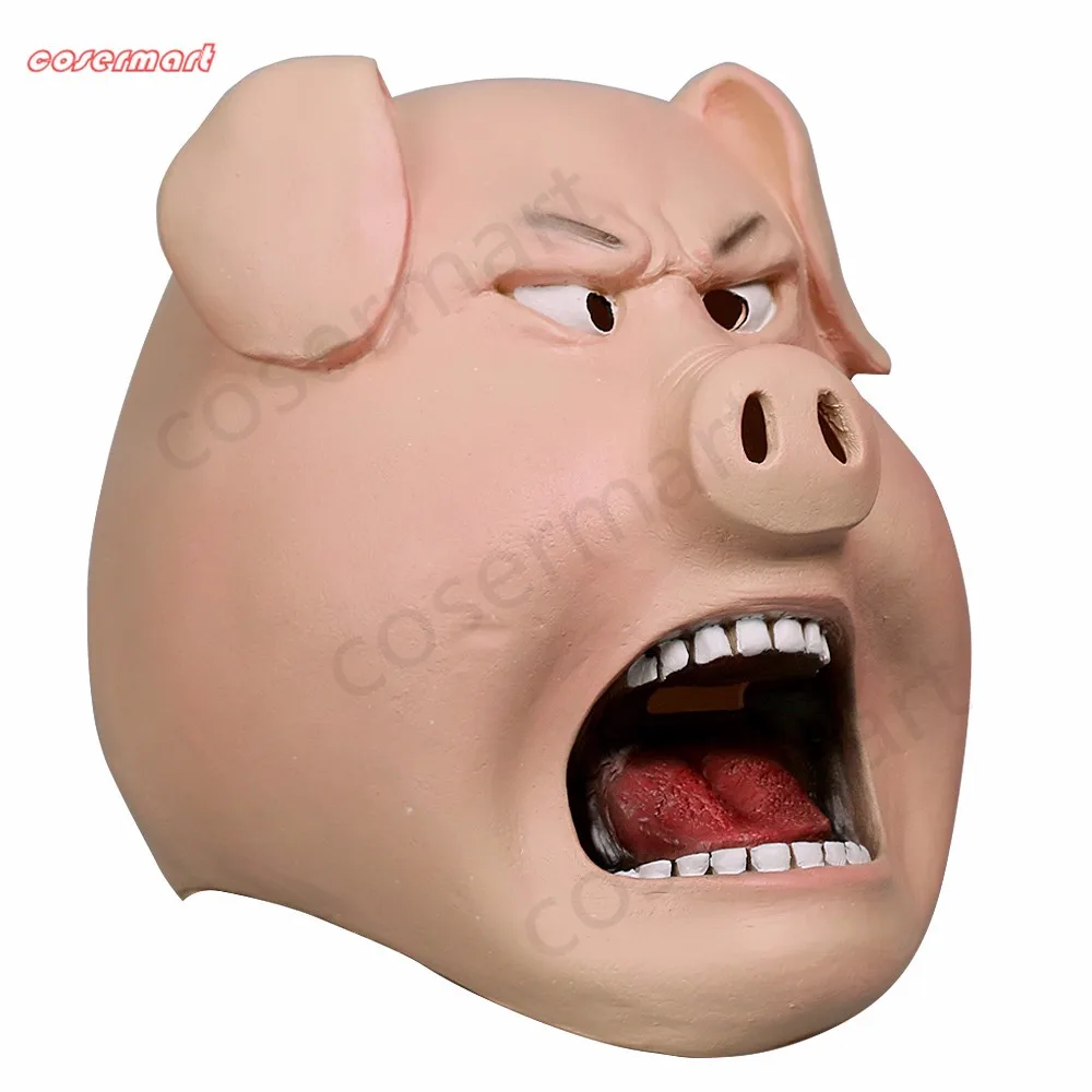 2016 Movie Sing Cosplay Porcupine Ash Latex  Mask Pig  Animal Mask Halloween Party (2)