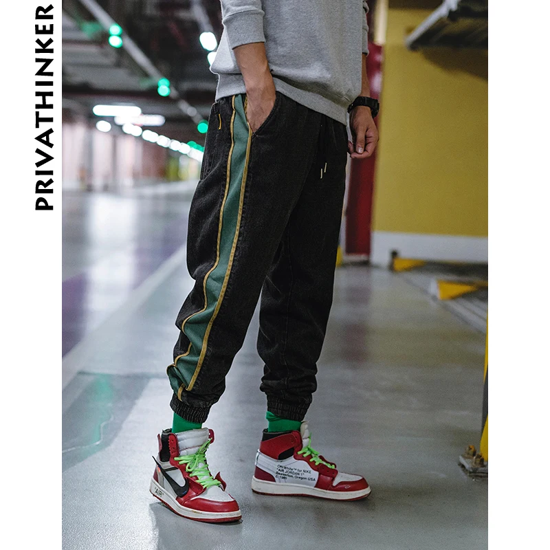 

Privathinker Black Harem Pants Men 2019 Mens Color Block Sweatpants Side Striped Male Japanese Trouser Casual Joggers Pants