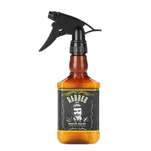 PULVERIZADOR DE AGUA recargable de 300ML para peluquería, salón, Barbero, botella de Spray Vintage, herramientas para el cabello, marrón