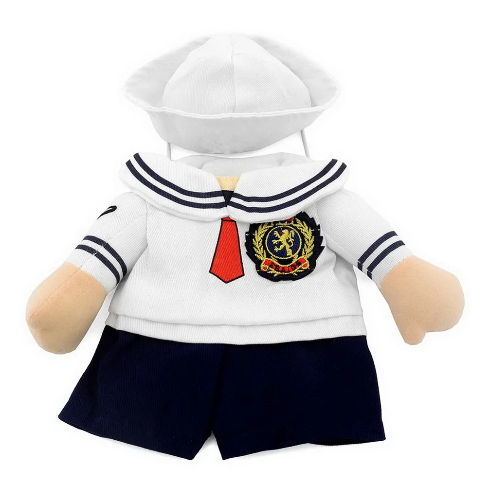 1616 2017 Petit Chien Vêtements Pour Femme Mâle Chien Costume Marine Avec Chapeau Marin Manteau Pet Vêtements In Manteaux Et Vestes Chien From