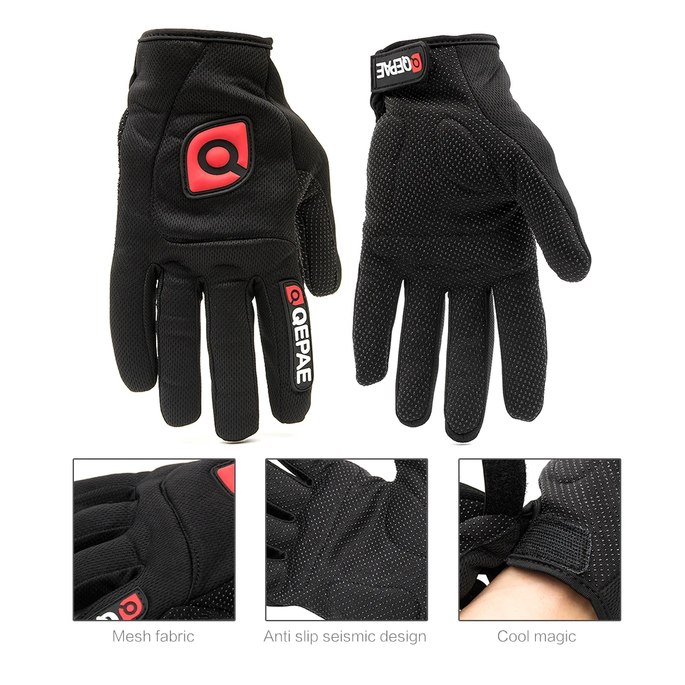 Qepae полный палец мотоциклетные зимние перчатки сенсорный экран Guantes Мото Гонки/катание на лыжах/скалолазание/Велоспорт/езда спортивные перчатки