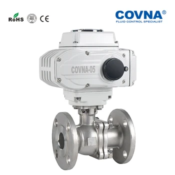 

DN50 Motorized Flange Ball Valve Modulating type Stainless Steel 304 PTFE Electric Flange Ball Valve